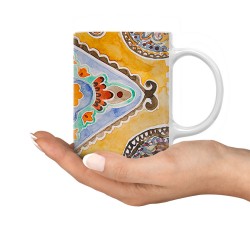 ماگ طرح آبرنگ نارنجی