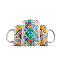 ماگ طرح آبرنگ نارنجی
