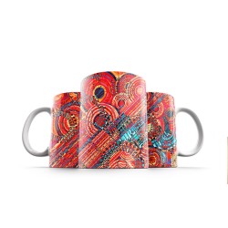 ماگ طرح نارنجی انتزاعی