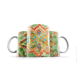 ماگ طرح آبرنگ سبز