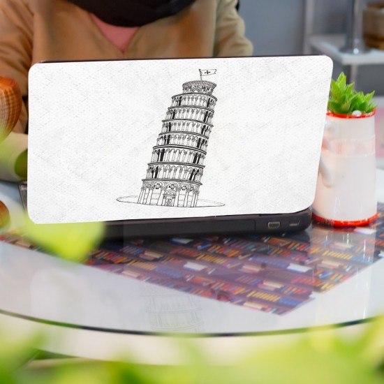 برچسب لپتاپ برج پیزا