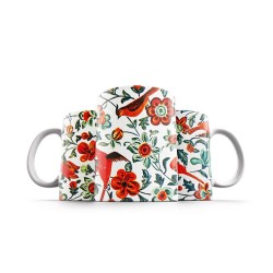 ماگ طرح گل و پرنده