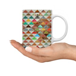 ماگ طرح مثلث رنگی
