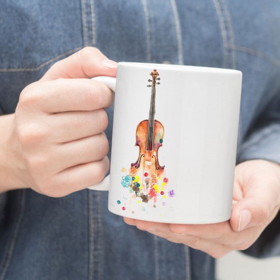 ماگ طرح ویالون رنگی ماگ طرح ویالون رنگی