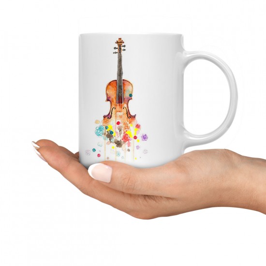 ماگ طرح ویالون رنگی ماگ طرح ویالون رنگی