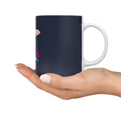 ماگ طرح تک شاخ رنگین کمانی