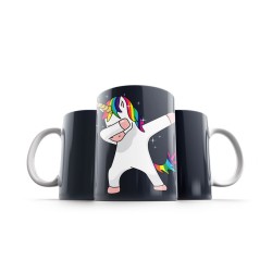 ماگ طرح تک شاخ رنگین کمانی