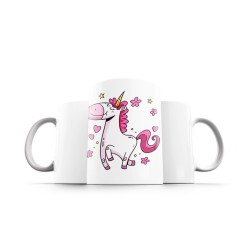 ماگ طرح تک شاخ صورتی